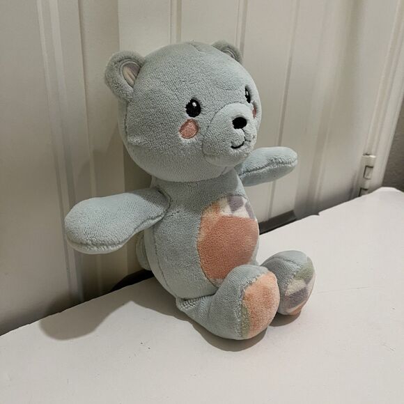 Laura Ashley Light Blue Teddy Bear Plush Soft Baby 12" Stuffed Animal Toy - Picture 4 of 9
